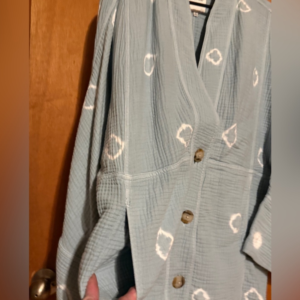 Madewell Shibori Lightspun Seamed Robe Jacket Cardigan NWOT - Picture 8 of 12